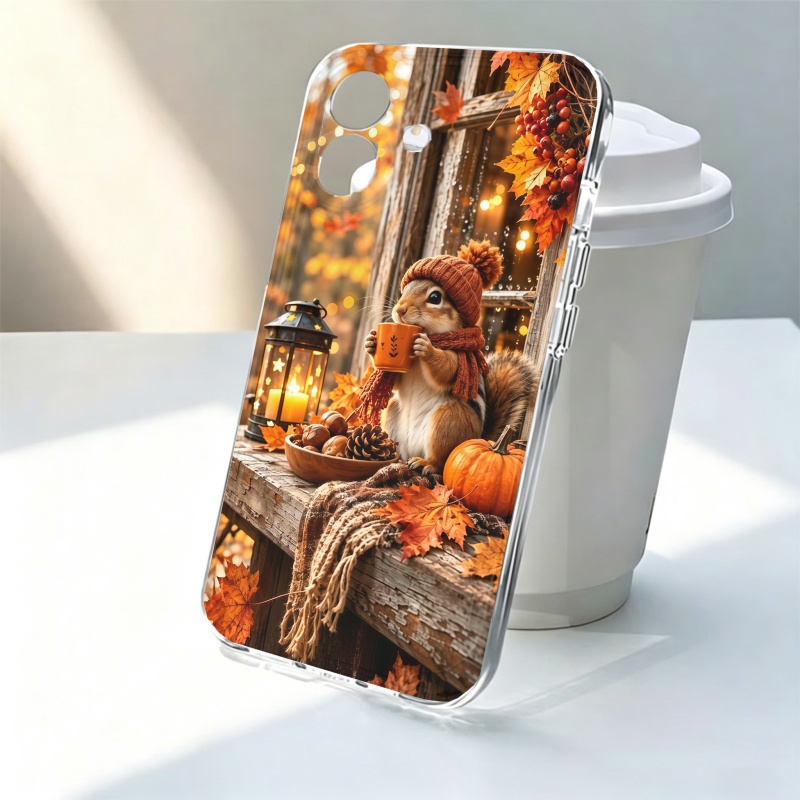 Apple Iphone 15 Pro Max - Cartoon-Tier-Eichhörnchen-Silikon-Handyhülle für iPhone 15 16 17