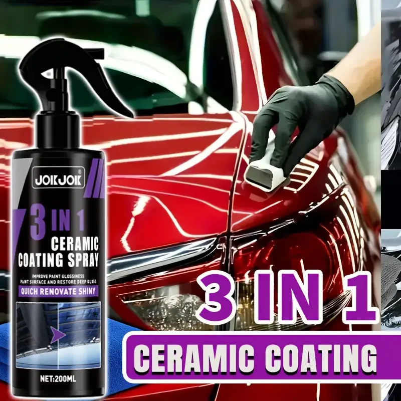 Nano Liquid Coating - 3-in-1 Auto Keramik-Flüssigbeschichtung Spray Nano-Kristall Hydrophobe